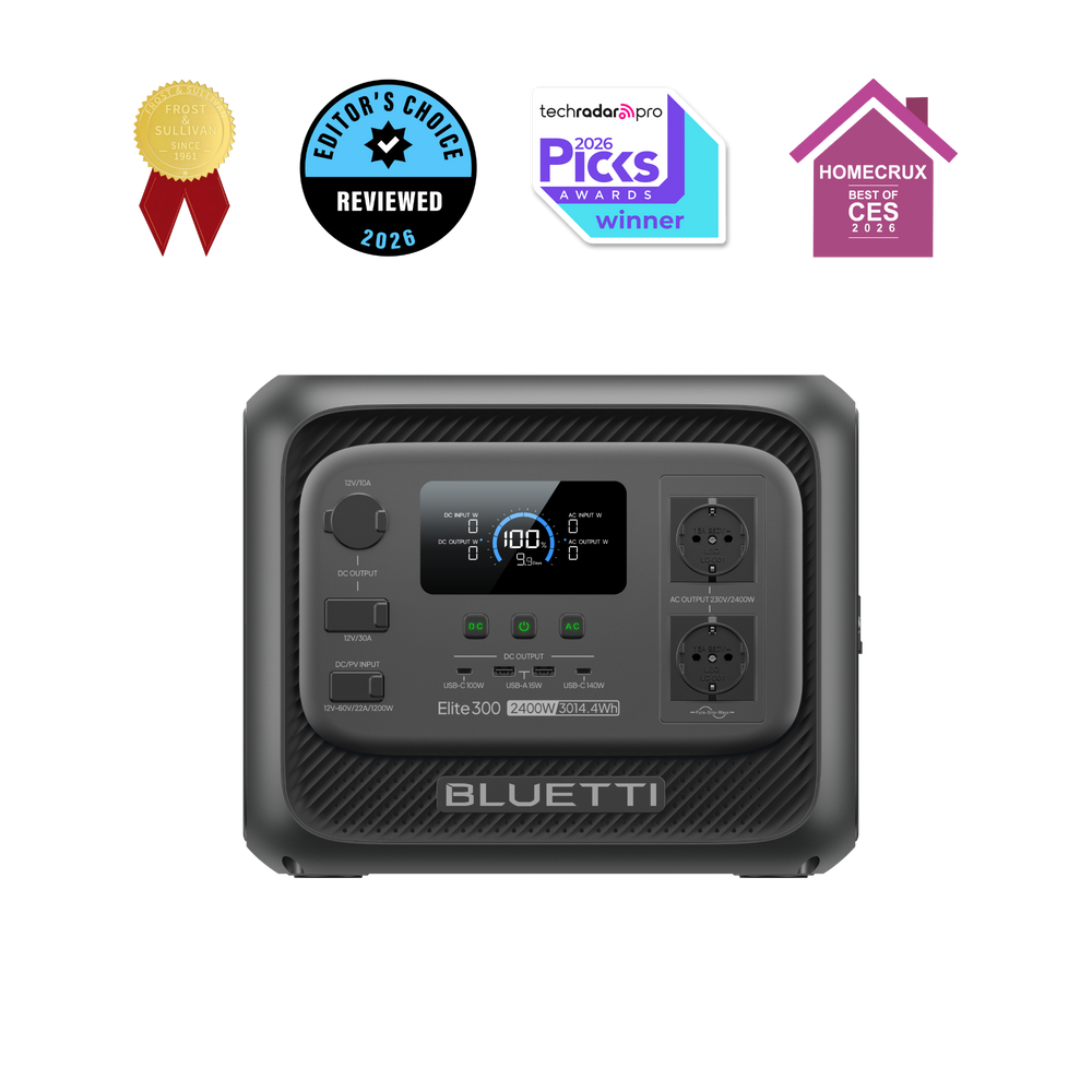 BLUETTI Elite 300 Estación de Energía Portátil | 2.400 W, 3.014,4 Wh