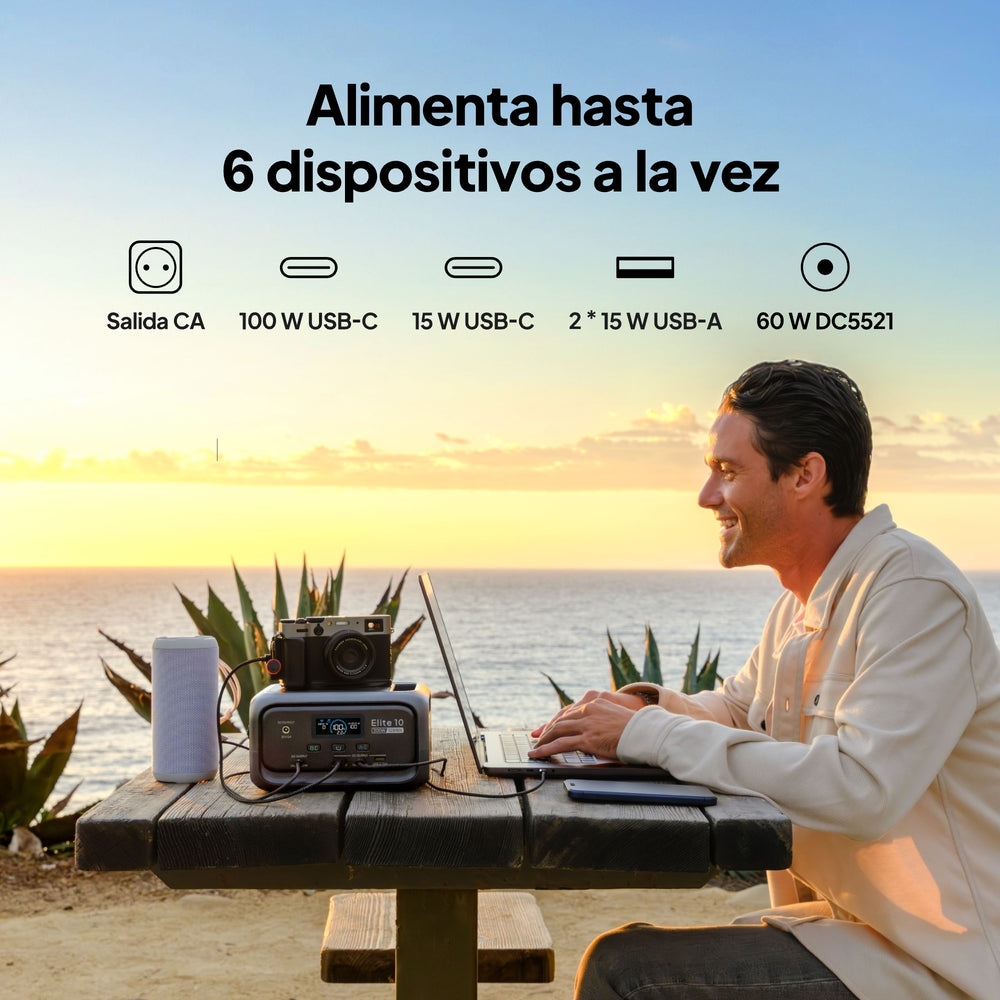 BLUETTI Elite 10 Mini Estación de energía portátil | 200 W 128 Wh