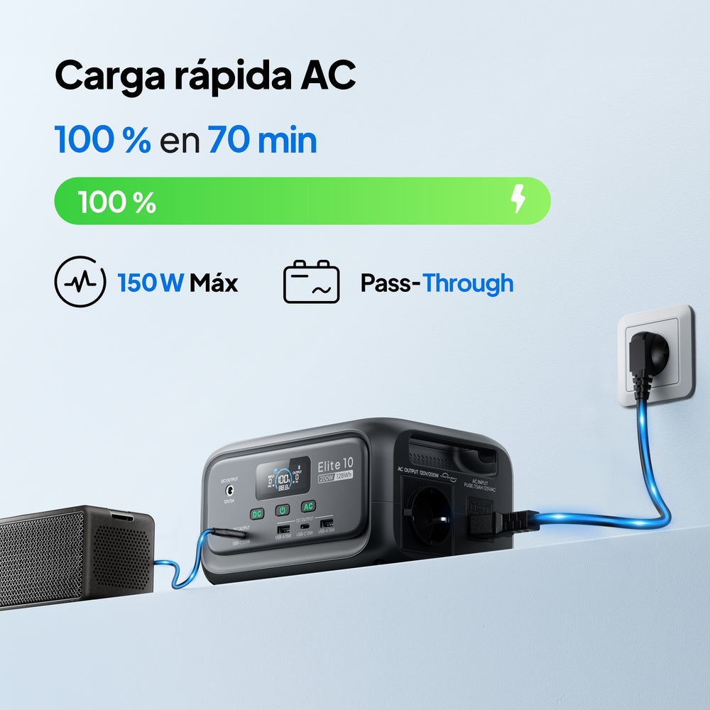BLUETTI Elite 10 Mini Estación de energía portátil | 200 W 128 Wh