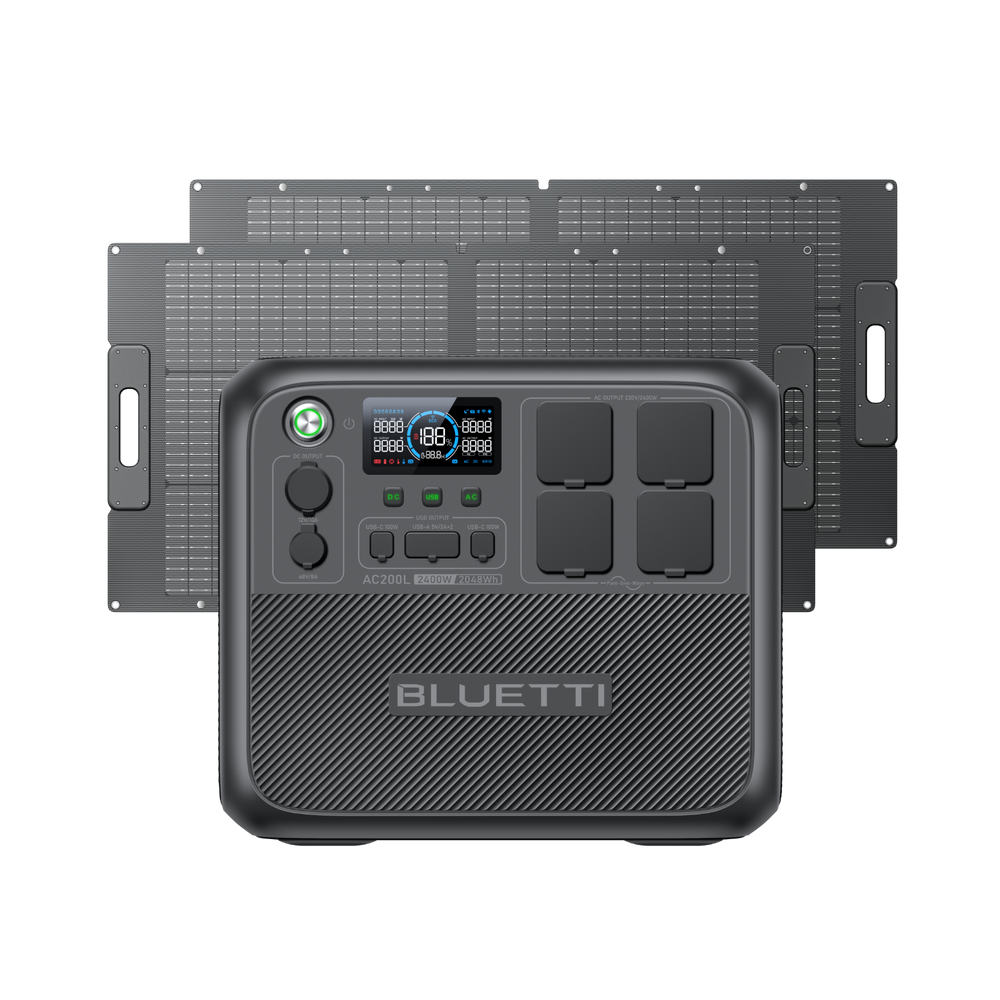 BLUETTI AC200L+B300K+350 W Solar | 2.400 W 4.812,8 Wh | 350 W Kit Solar