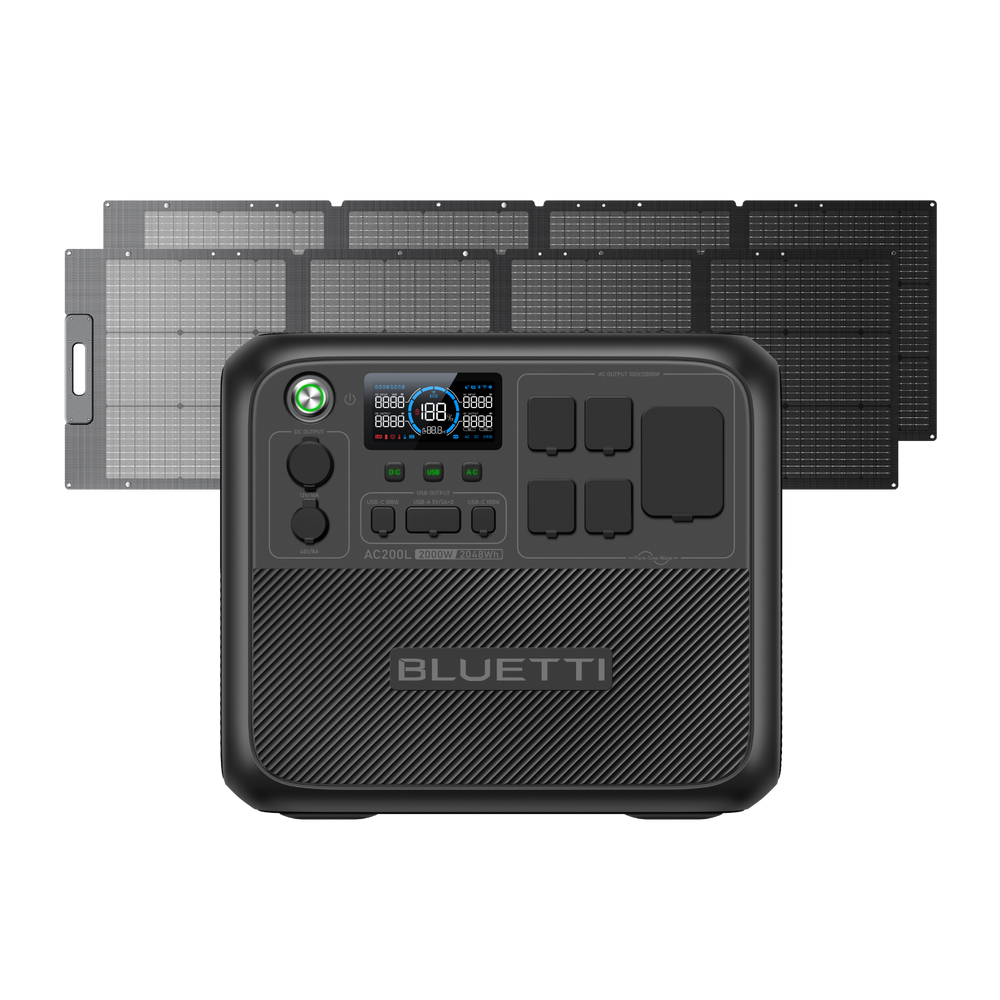 BLUETTI AC200L+B300K+350 W Solar | 2.400 W 4.812,8 Wh | 350 W Kit Solar