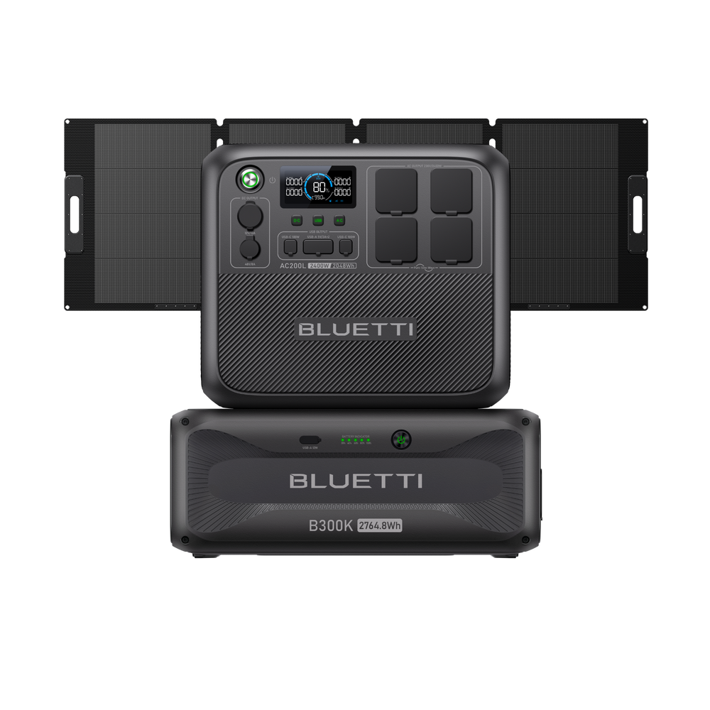 BLUETTI AC200L+B300K+350 W Solar | 2.400 W 4.812,8 Wh | 350 W Kit Solar