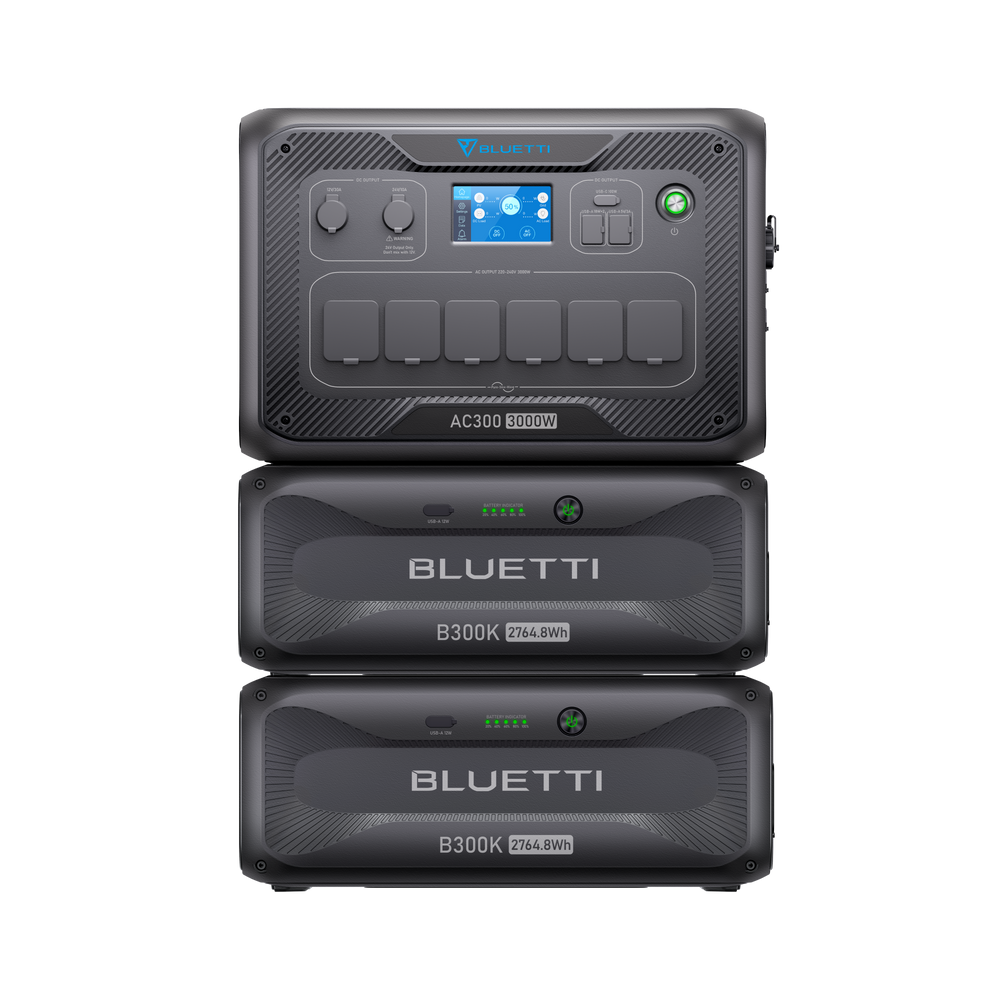 BLUETTI AC300+B300K+200 W Solar | 3.000 W 2.764,8 Wh | 200 W Energía solar