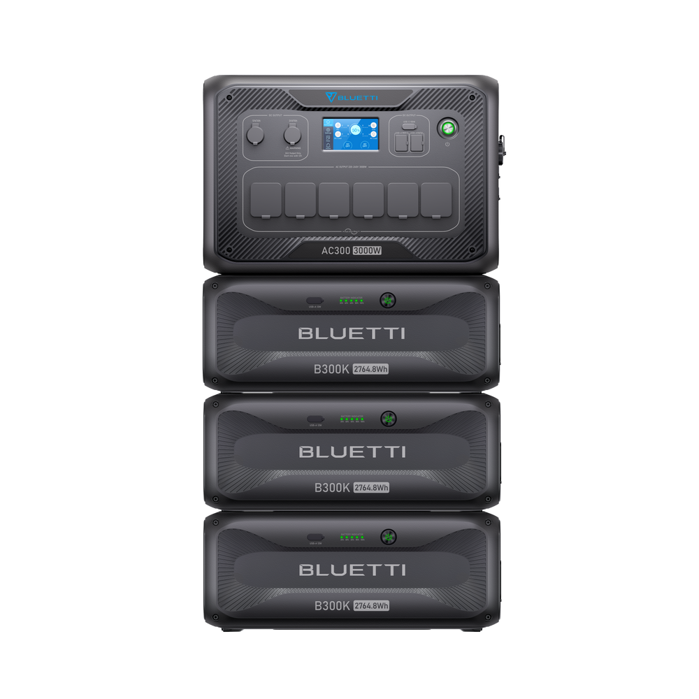 BLUETTI AC300+B300K+200 W Solar | 3.000 W 2.764,8 Wh | 200 W Energía solar