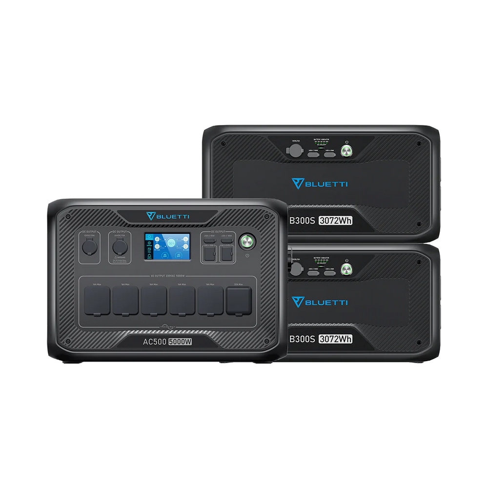 BLUETTI AC500 + B300S Hushållsbatteri | 5 000 W 3 072 Wh