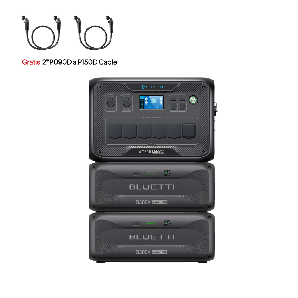 BLUETTI AC500 + B300S Hushållsbatteri | 5 000 W 3 072 Wh