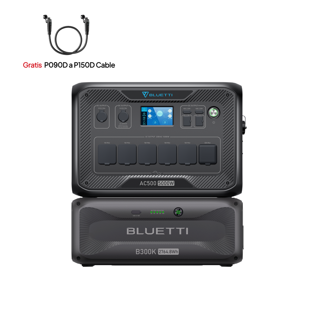 BLUETTI AC500 + B300S Hushållsbatteri | 5 000 W 3 072 Wh