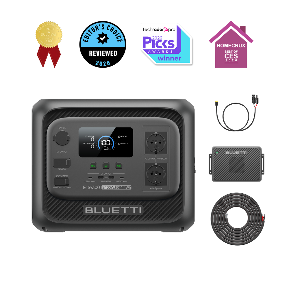BLUETTI Elite 300 Estación de Energía Portátil | 2.400 W, 3.014,4 Wh
