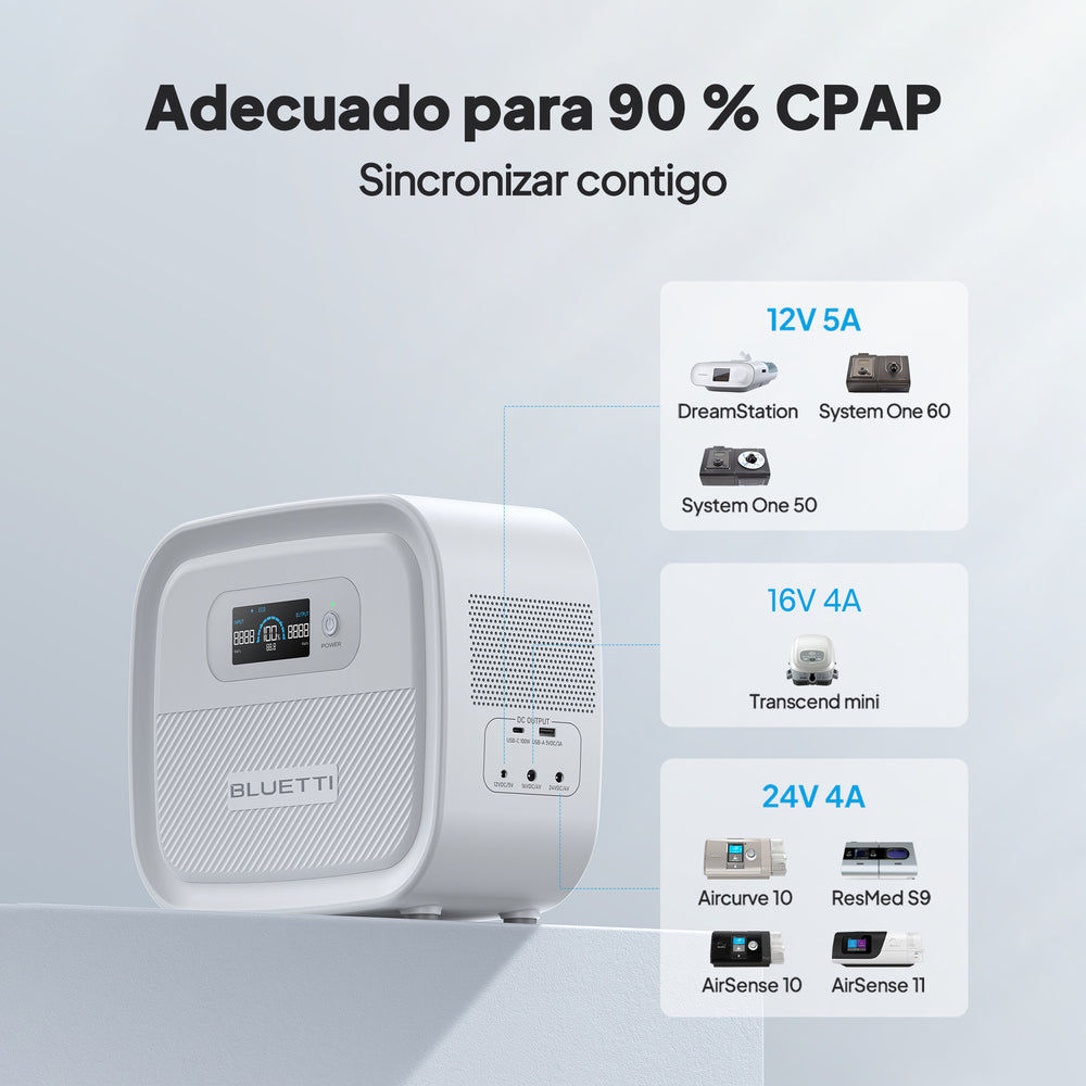 BLUETTI X60 CPAP Banco de energía de 614 Wh para camping/viajes/emergencia