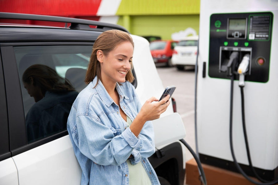 Electrolinera para cargar coche eléctrico