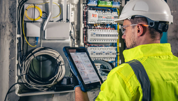 Instalador eléctrico sacando certificado para instalación trifásica