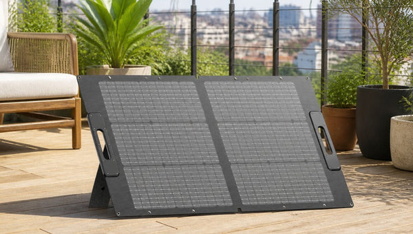  BLUETTI PV100D panel solar en entorno natural
