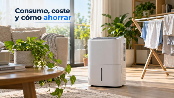Deshumidificador en casa con ropa secándose