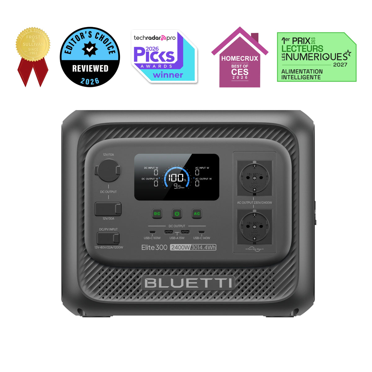 BLUETTI Elite 300 Estación de Energía Portátil | 2.400 W, 3.014,4 Wh