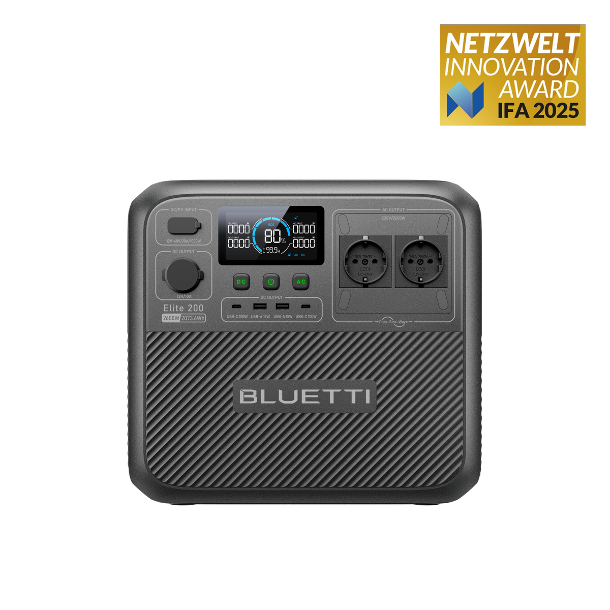 BLUETTI Elite 200 V2 Estación de energía portátil |2600 W 2073,6 Wh