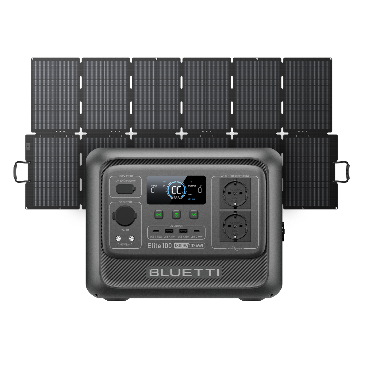 BLUETTI Elite 100 V2 Estación de energía portátil| 1.800W 1.024Wh