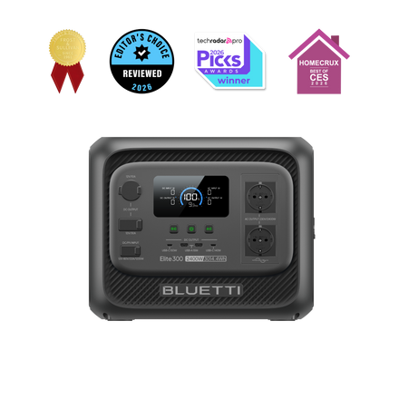 BLUETTI Elite 300 Estación de Energía Portátil | 2.400 W, 3.014,4 Wh
