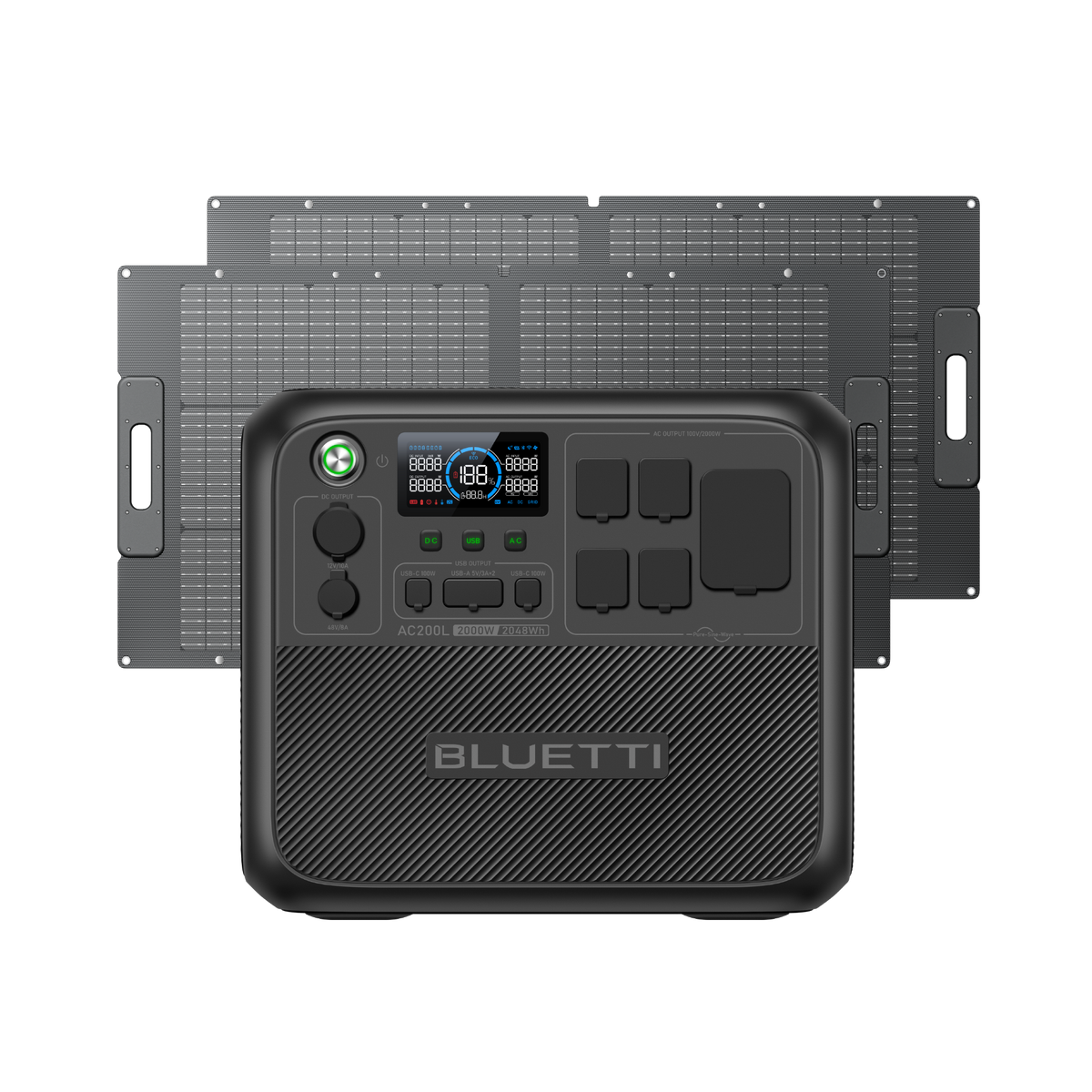 BLUETTI AC200L+B300K+350 W Solar | 2.400 W 4.812,8 Wh | 350 W Kit Solar