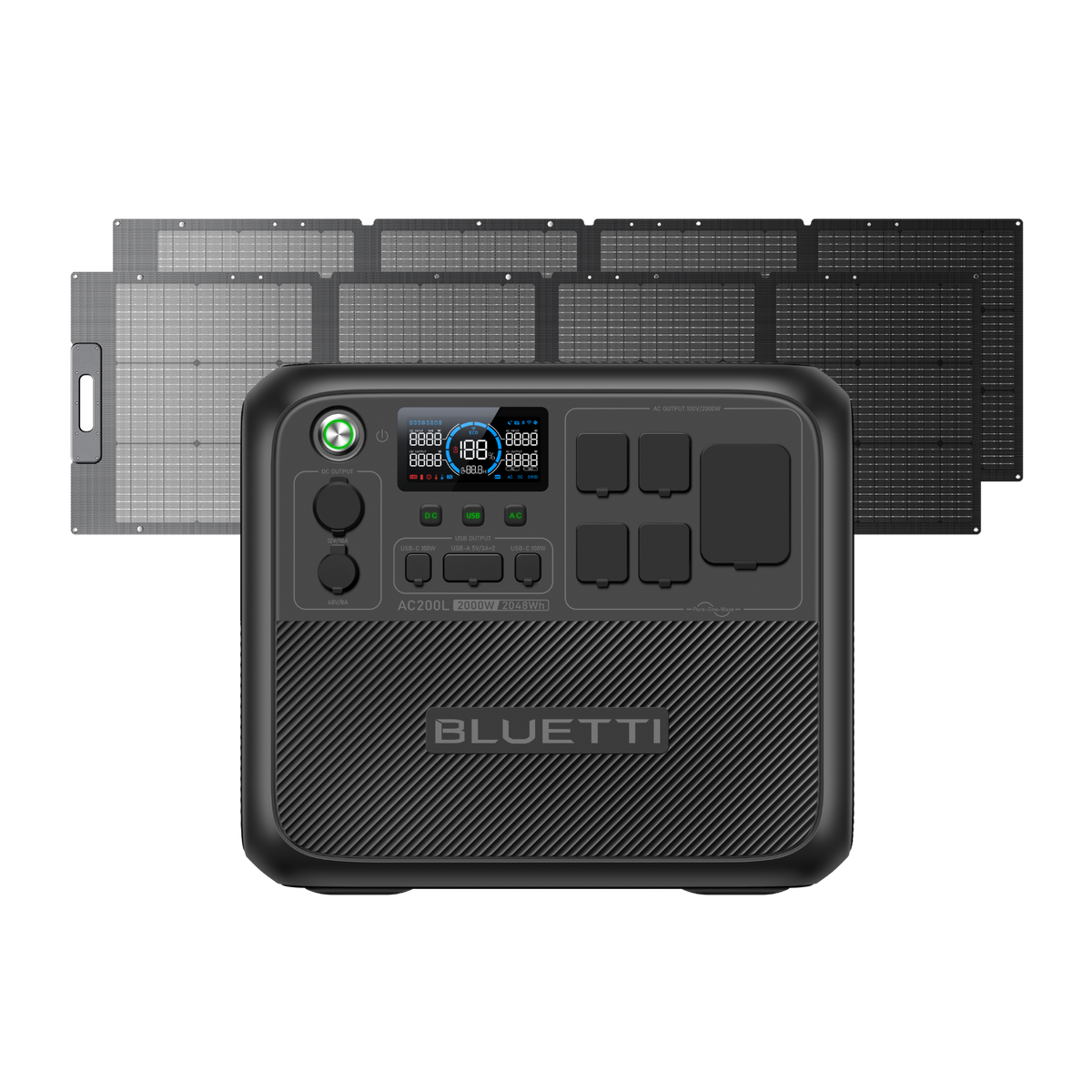 BLUETTI AC200L+B300K+350 W Solar | 2.400 W 4.812,8 Wh | 350 W Kit Solar