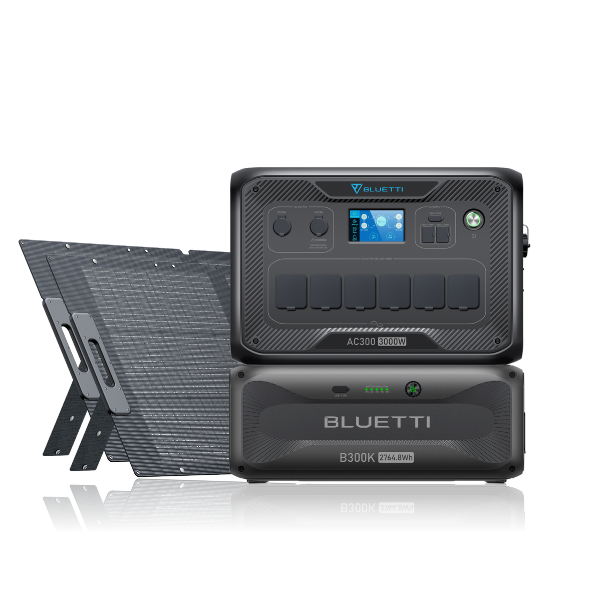 BLUETTI AC300+B300K+2*200 W Solar | 3.000 W 2.764,8 Wh | 400 W Energía solar