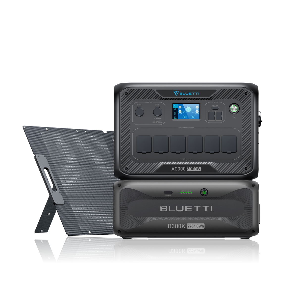 BLUETTI AC200L+B300K+350 W Solar | 2.400 W 4.812,8 Wh | 350 W Kit Solar