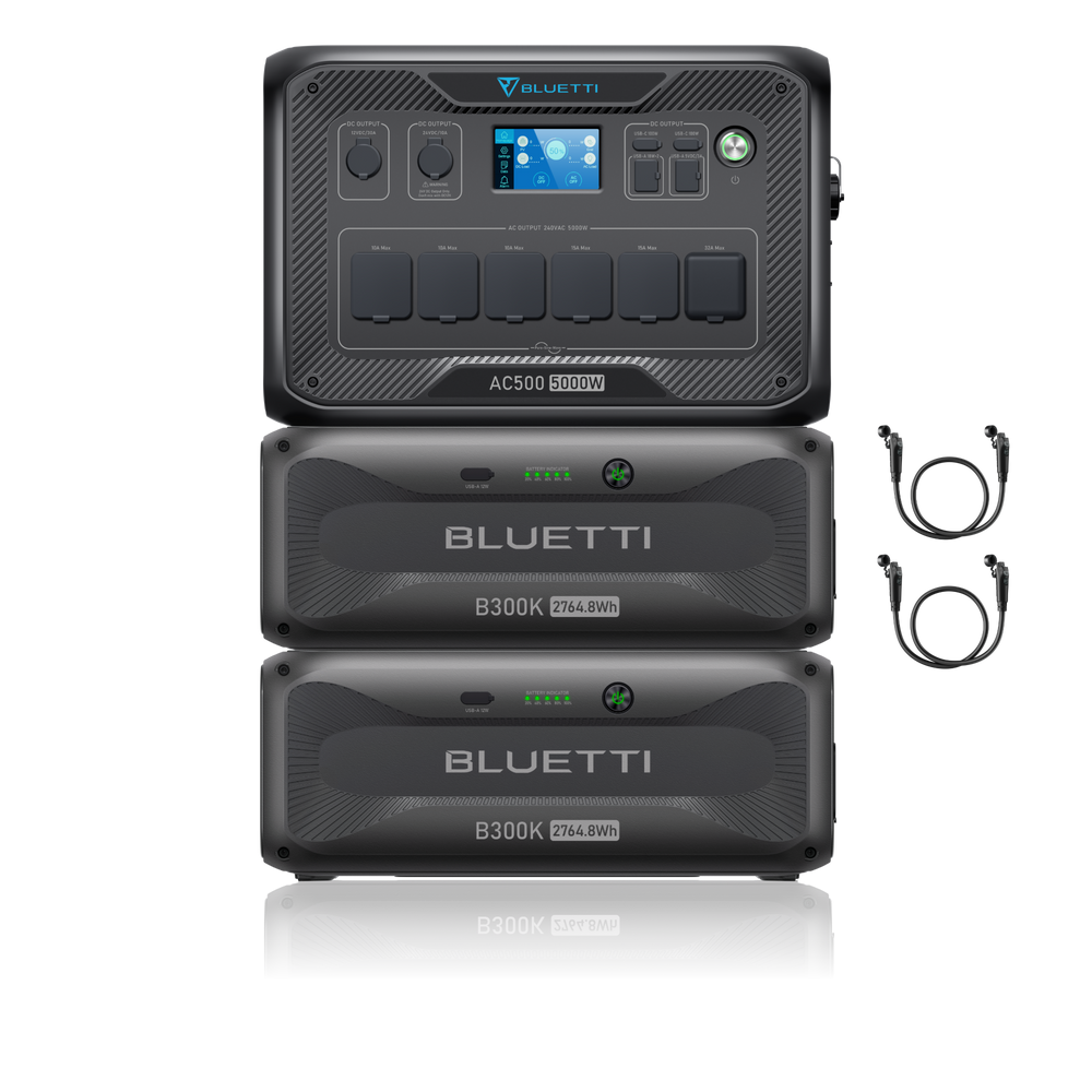 BLUETTI AC500 + B300S Hushållsbatteri | 5 000 W 3 072 Wh