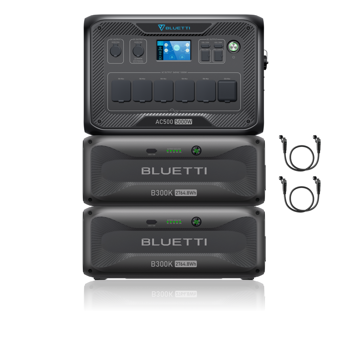 BLUETTI AC500 +2*B300K Batería doméstica | 3.000 W 5529,6 Wh
