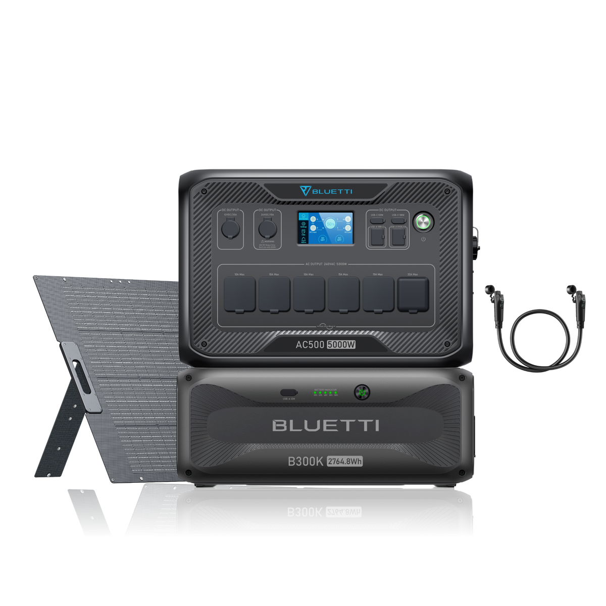 BLUETTI AC500+B300K+350 W Solar  | 3.000 W 2.764,8Wh 350 W Kit solar
