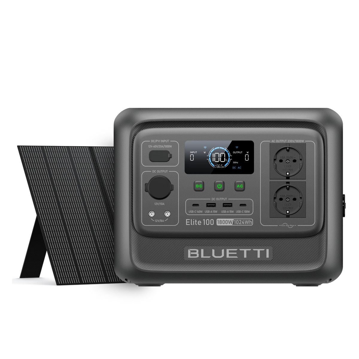 BLUETTI Elite 100 V2 Estación de energía portátil| 1.800W 1.024Wh