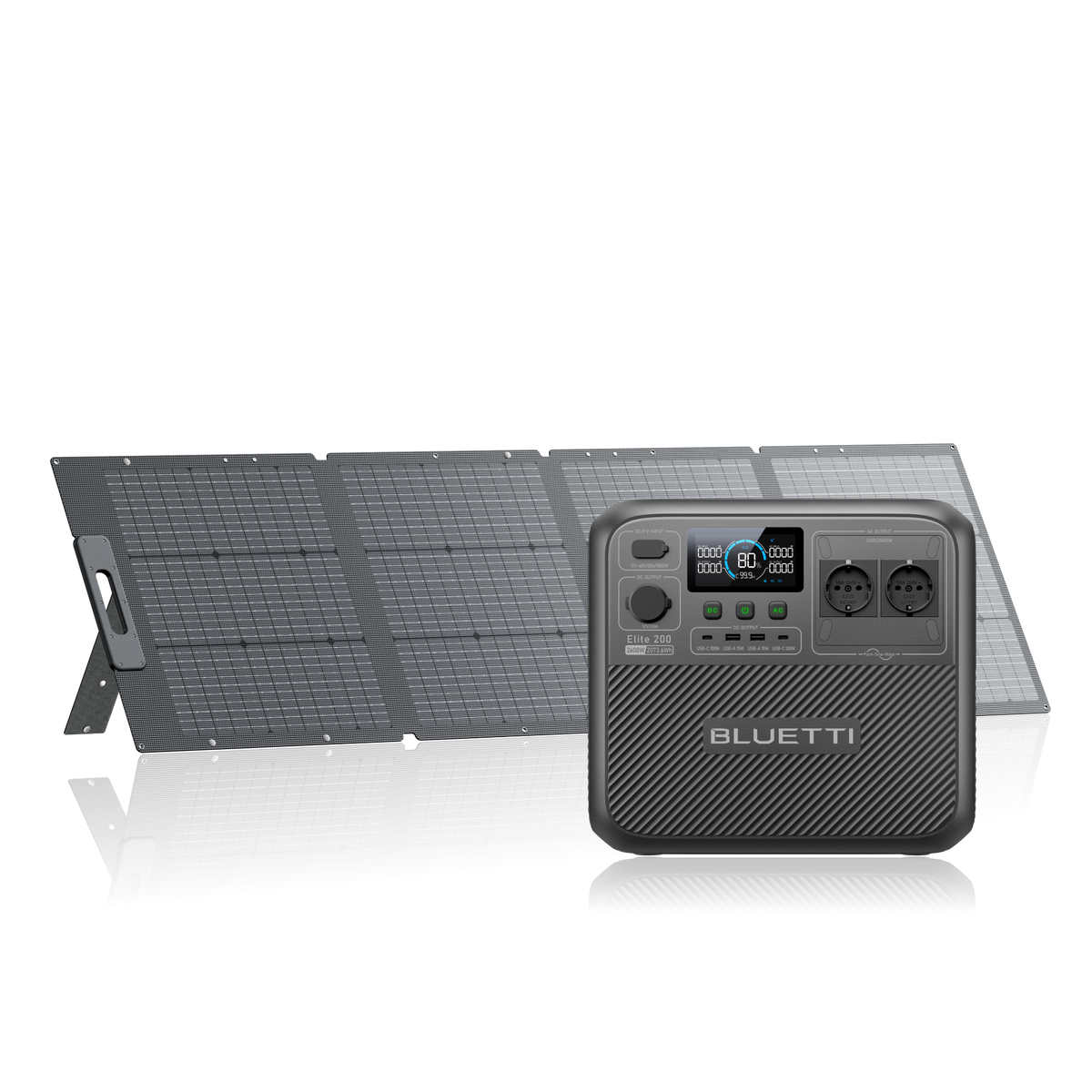 BLUETTI  Elite 200 V2+200 W Solar | 2600 W 2073,6 Wh | 200 W Solar kit