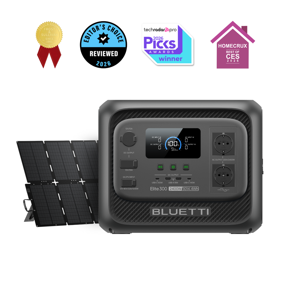 BLUETTI Elite 300 Estación de Energía Portátil | 2.400 W, 3.014,4 Wh
