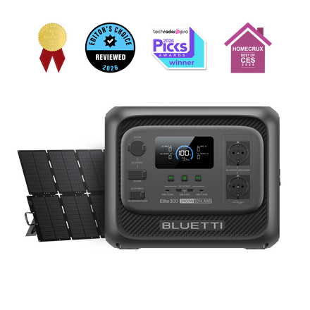 BLUETTI Elite 300 Estación de Energía Portátil | 2.400 W, 3.014,4 Wh