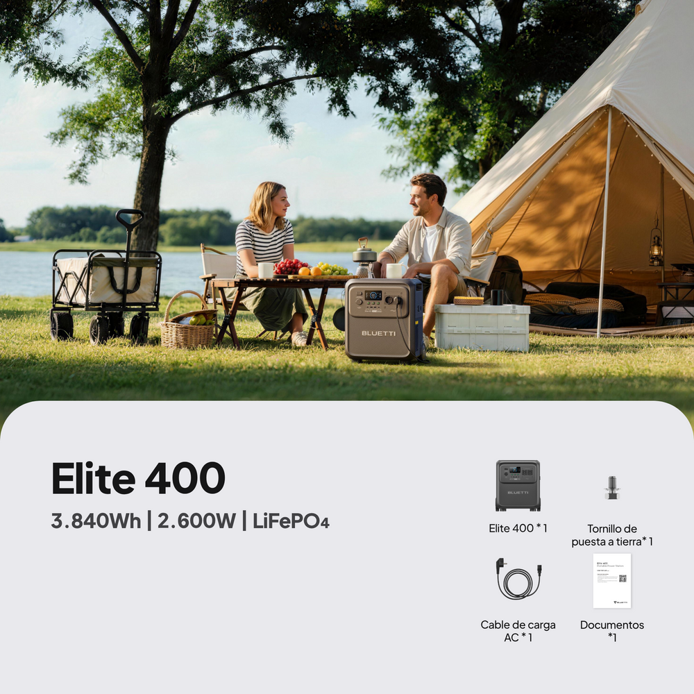BLUETTI Elite 400 Estación de energía portátil | 2.600 W 3.840 Wh