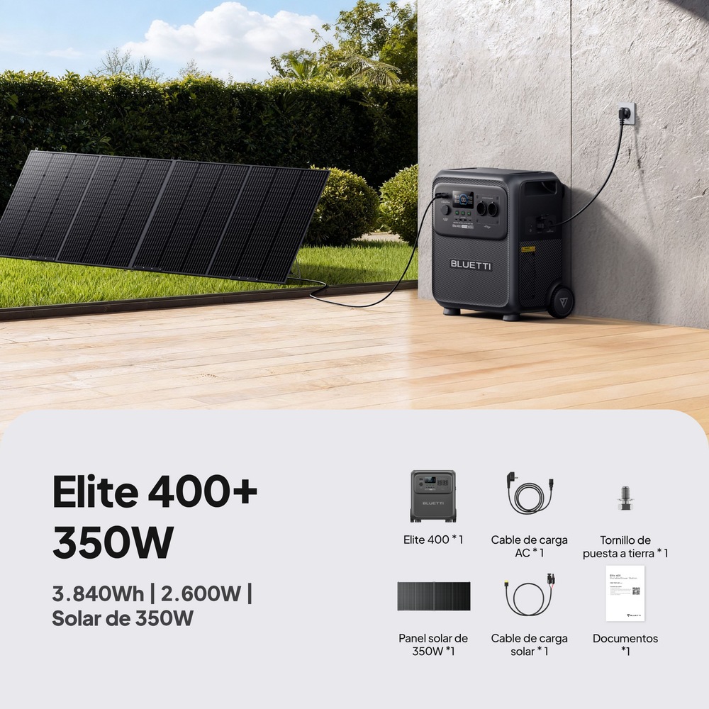 BLUETTI Elite 400 Estación de energía portátil | 2.600 W 3.840 Wh