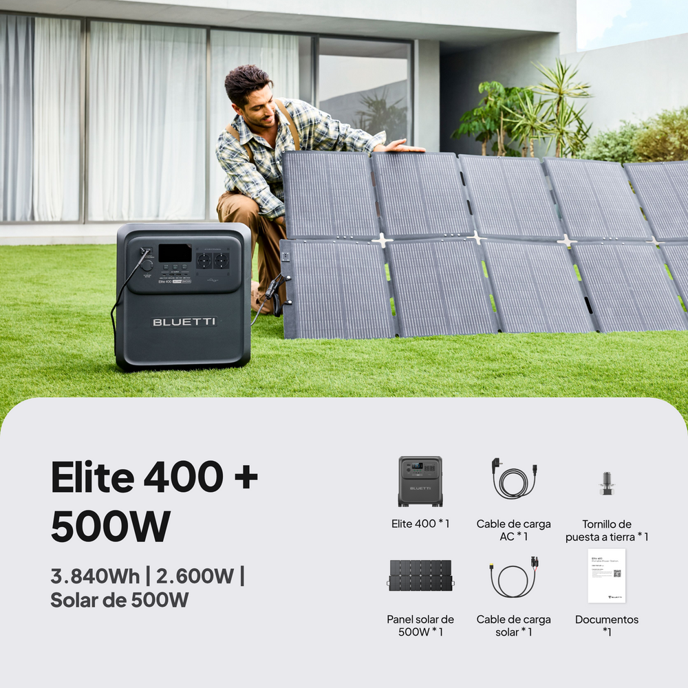 BLUETTI Elite 400 Estación de energía portátil | 2.600 W 3.840 Wh