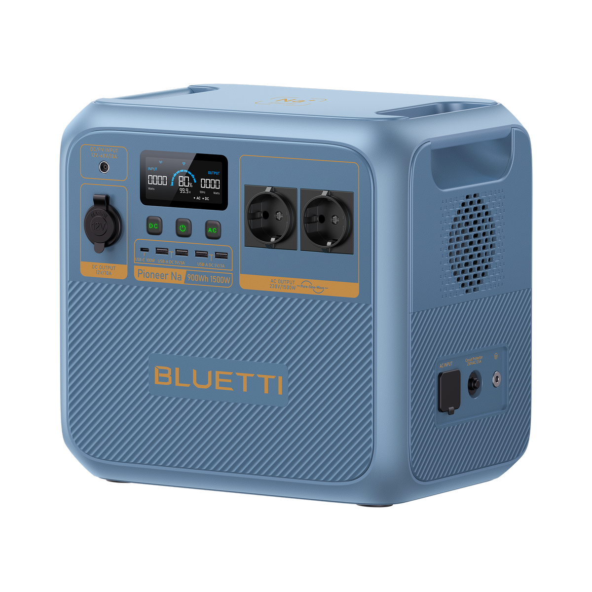 BLUETTI Pionner Na (Sodium-ion)  Estación de Energía Portátil | 1.500 W 900 Wh