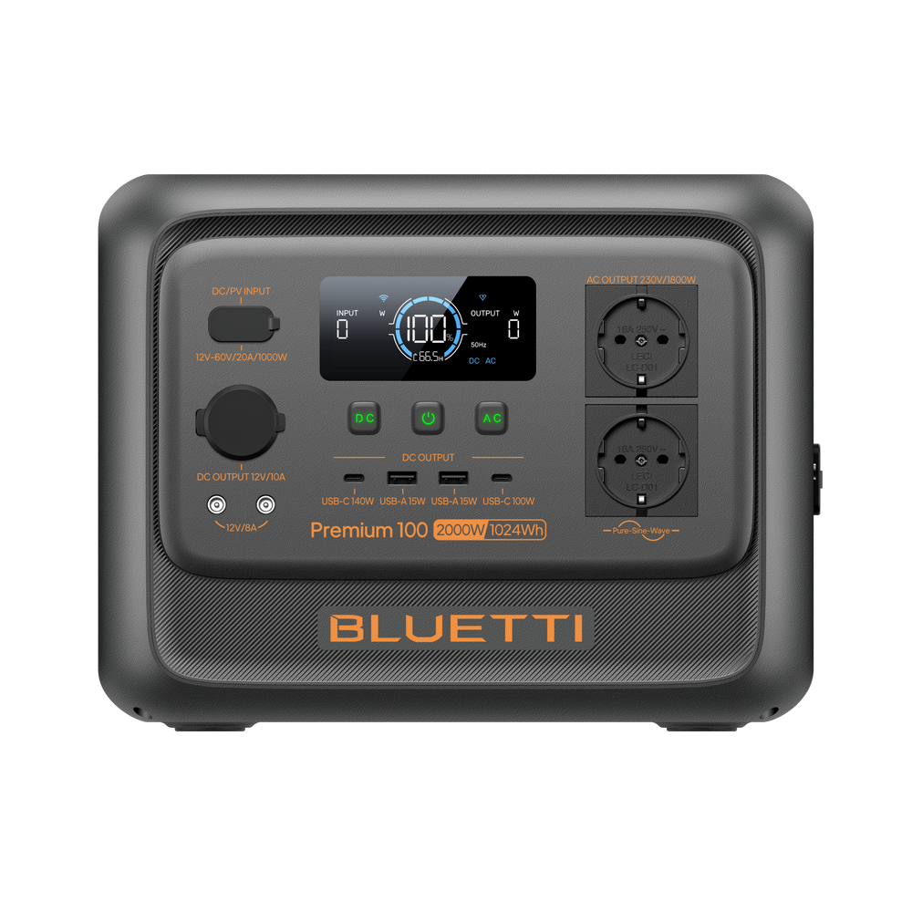 BLUETTI Premium 100 V2 Estación de energía portátil | 2.000 W 1.024 Wh