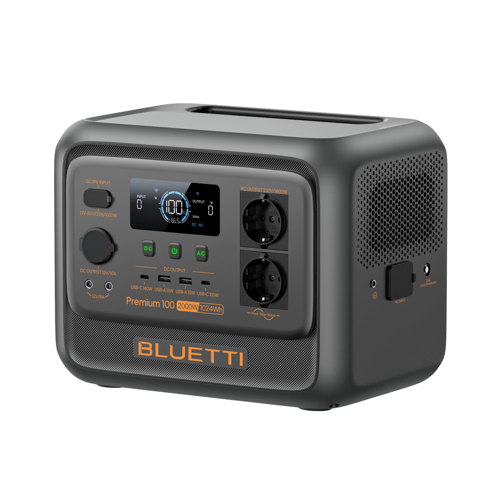 BLUETTI Premium 100 V2 Estación de energía portátil | 2.000 W 1.024 Wh