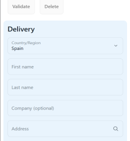 Paso 3: Añade la información de envío