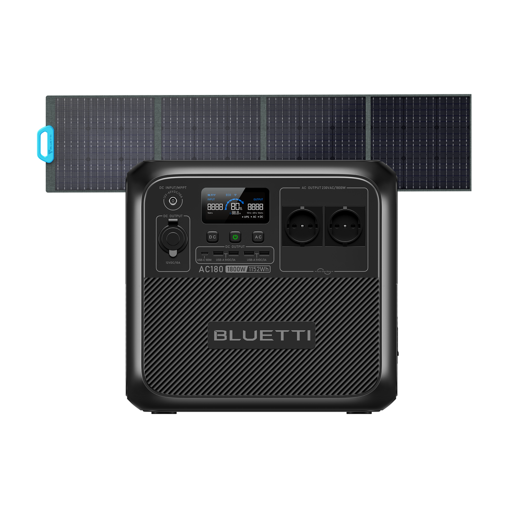 Central Elétrica Portátil BLUETTI AC180 | 1.800W 1.152Wh